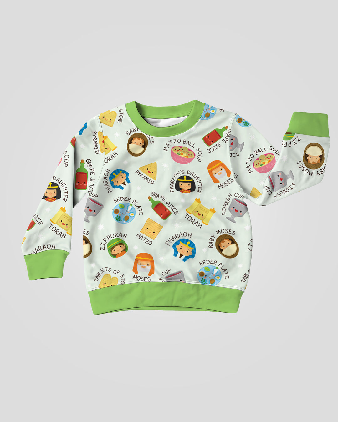Cute Passover Characters Crewneck Sweatshirt