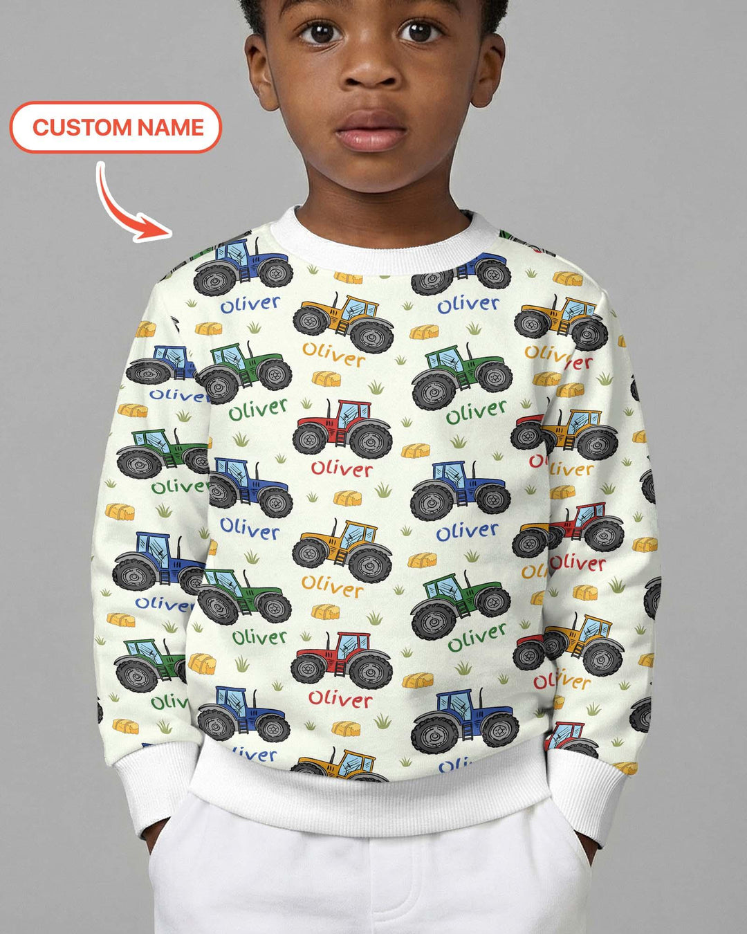 Sudadera de cuello redondo de bambú personalizada "Un poco de tierra nunca hizo daño"