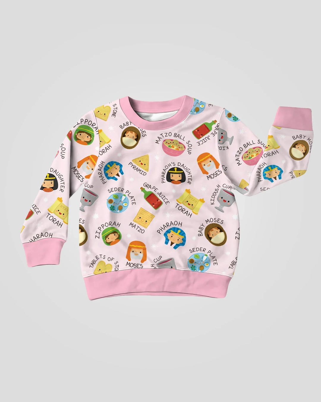 Cute Passover Characters Crewneck Sweatshirt