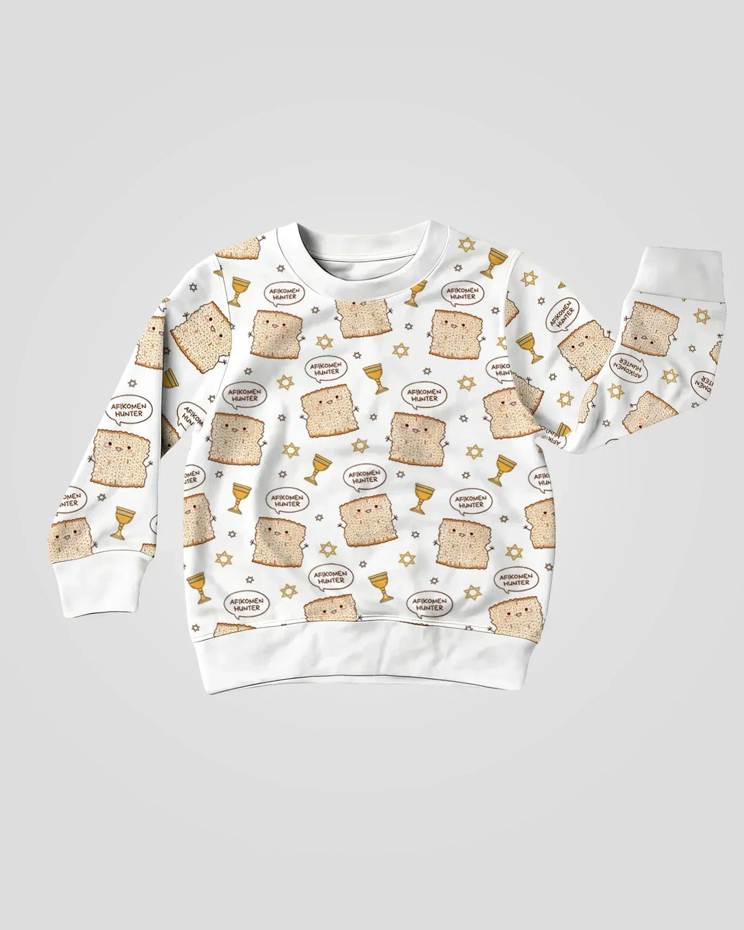 Sudadera de cuello redondo de bambú "Cazador de Afikoman"
