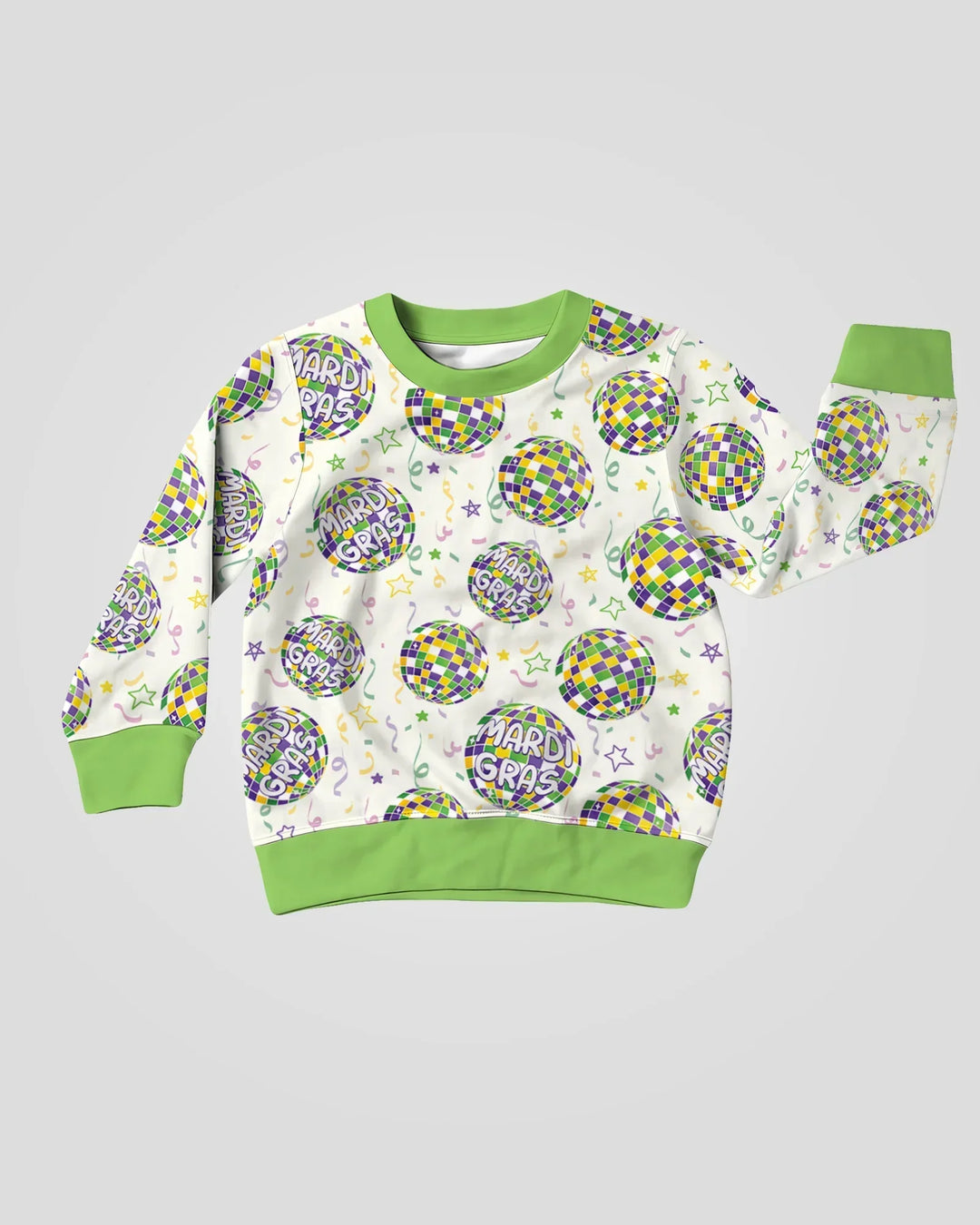 Mardi Gras Disco Ball  Crewneck Sweatshirt