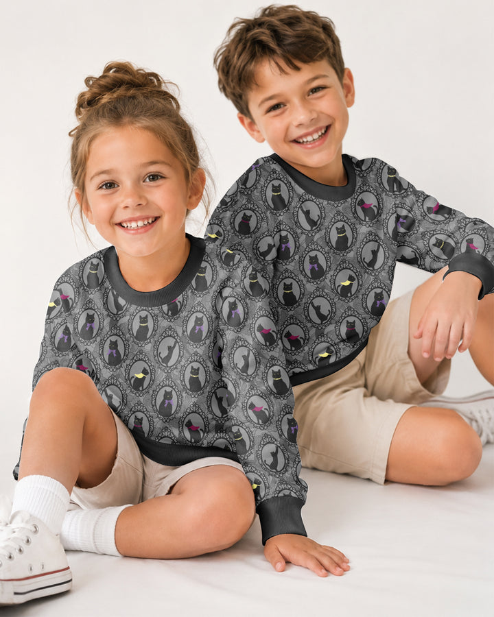 Midnight Cat Parade Bamboo Crewneck Sweatshirt