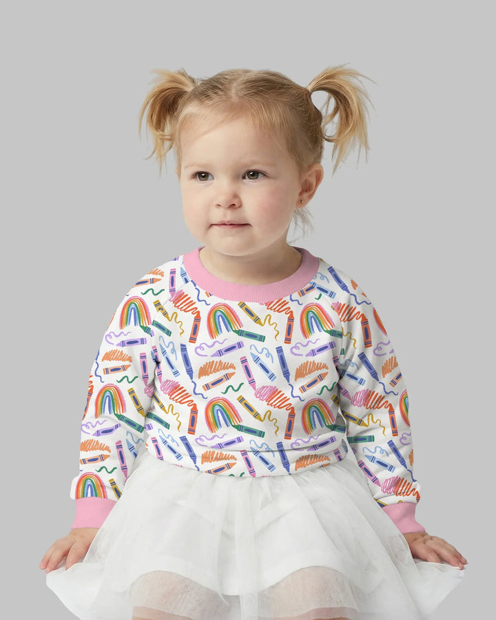 Crayon Chaos Bamboo Crewneck Sweatshirt