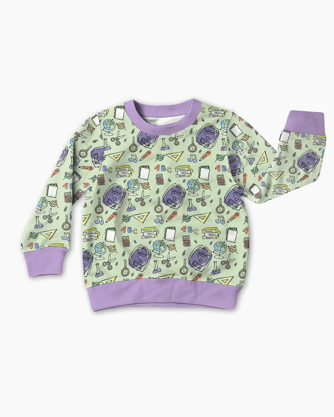 Doodle School Days Bamboo Crewneck Sweatshirt