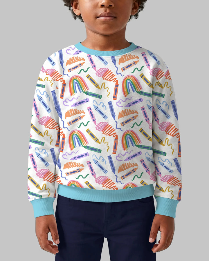 Crayon Chaos Bamboo Crewneck Sweatshirt