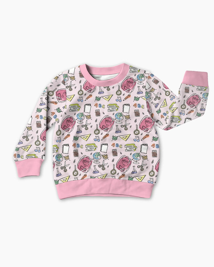 Doodle School Days Bamboo Crewneck Sweatshirt