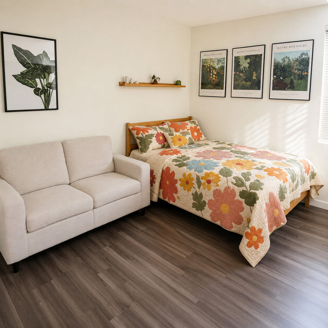 Sweet Daisy Bamboo Quilt Bedding Set