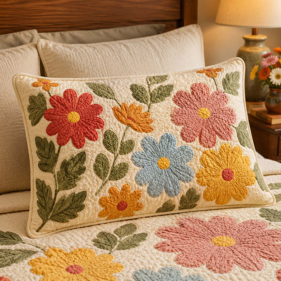 Sweet Daisy Bamboo Quilt Pillow Case
