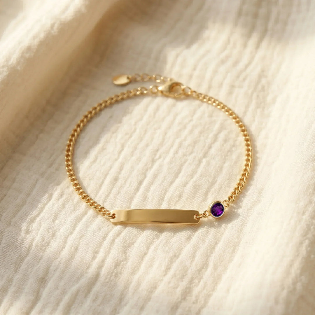Personalized Name & Birthstone Keepsake Bracelet