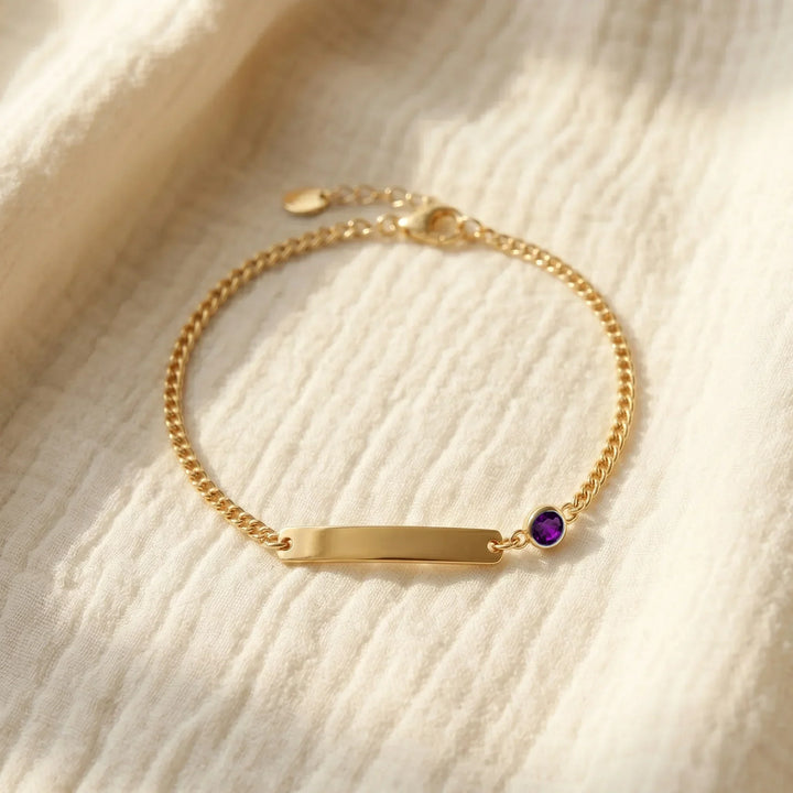 Personalized Name & Birthstone Keepsake Bracelet
