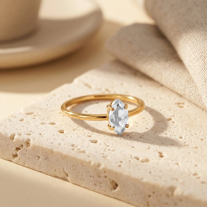 Dainty Marquise Birthstone Ring