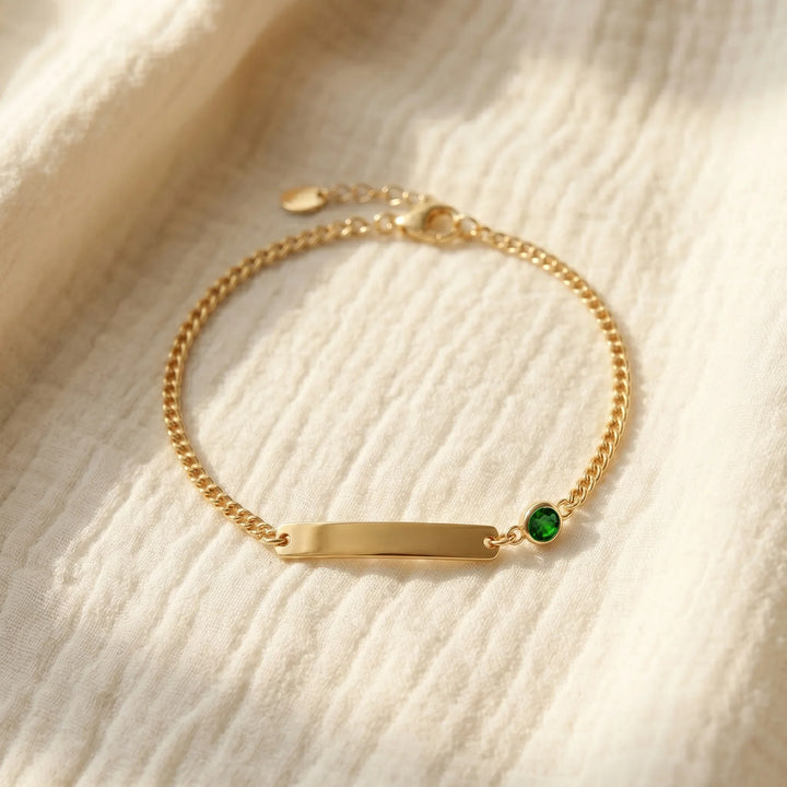 Personalized Name & Birthstone Keepsake Bracelet