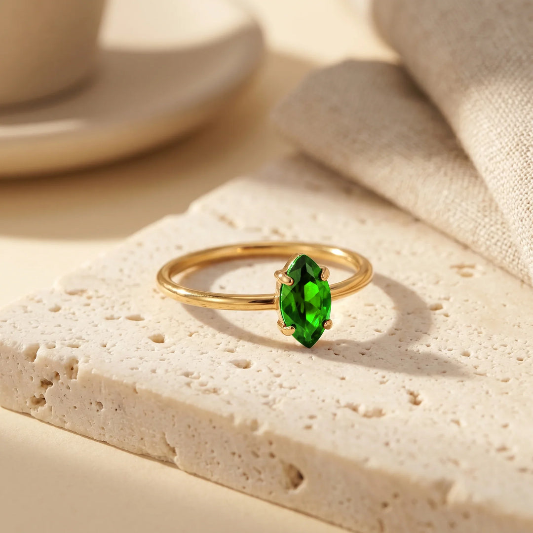 Dainty Marquise Birthstone Ring