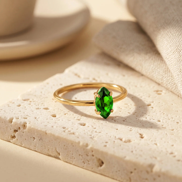Dainty Marquise Birthstone Ring