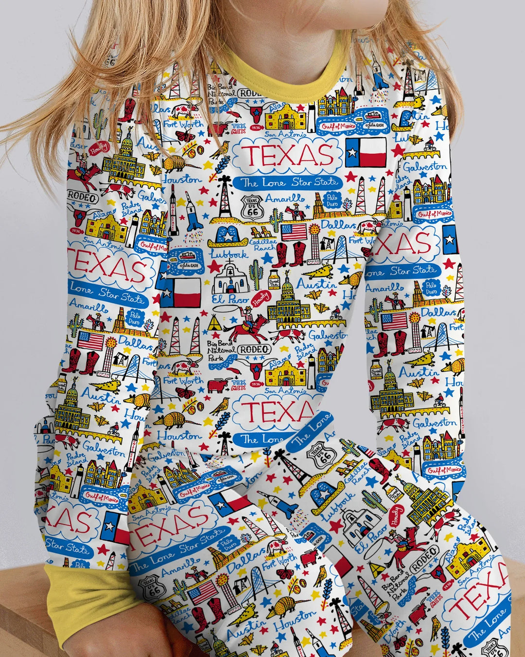 Lone Star State Bamboo Two Piece Long Sleeve Pajama Set