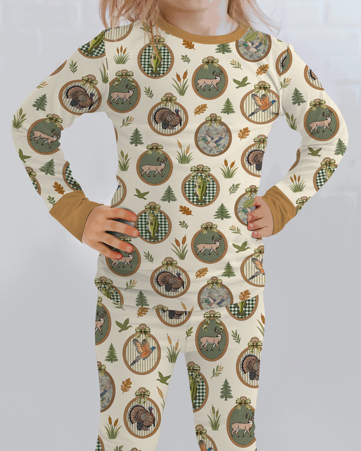 Hunting Season Bamboo Two Piece Long Sleeve Pajama Set