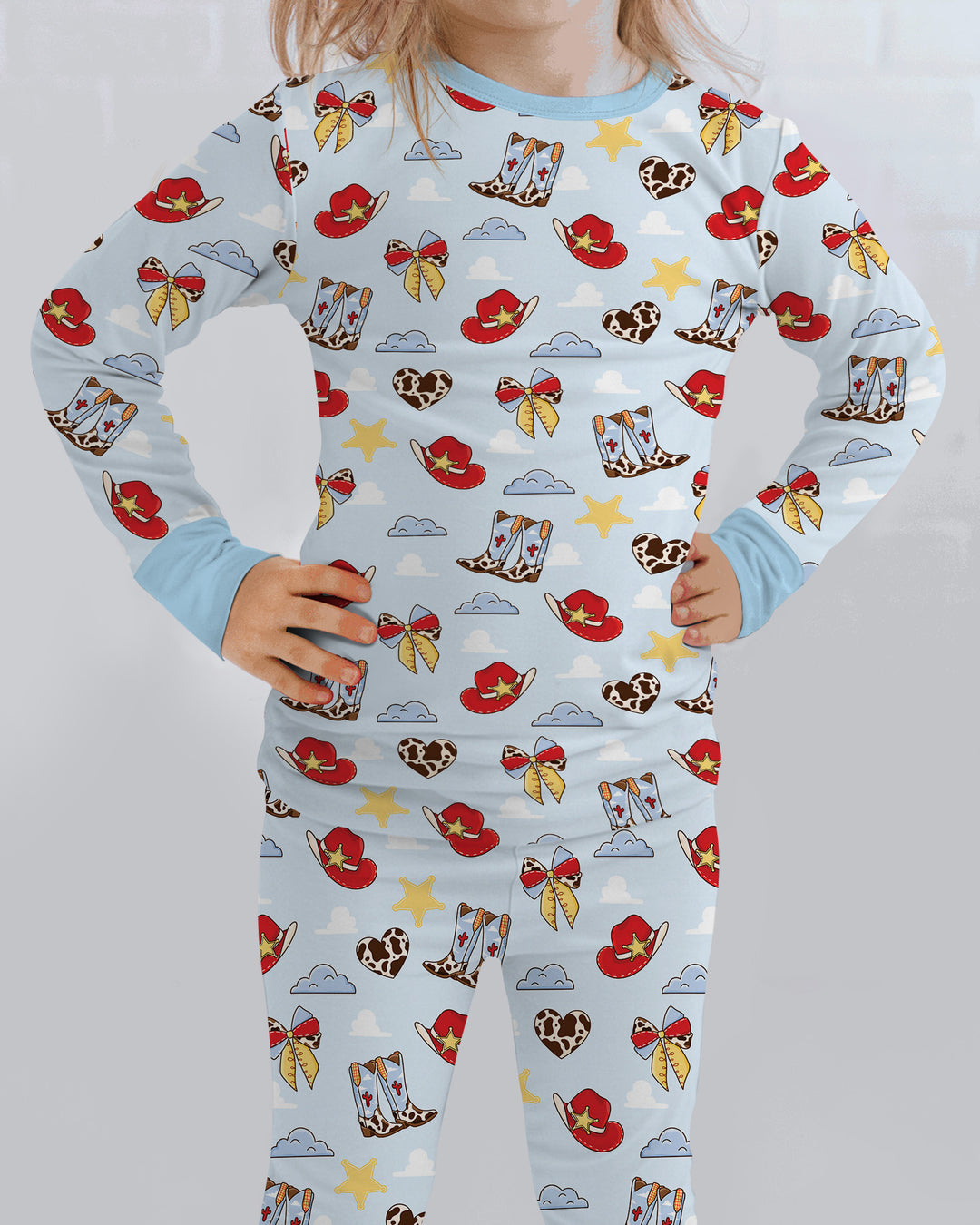 Cowboy Story Bamboo Two Piece Long Sleeve Pajama Set