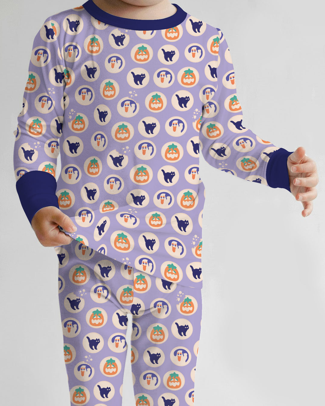 Zweiteiliges Langarm-Pyjama-Set mit Sommerfrüchten