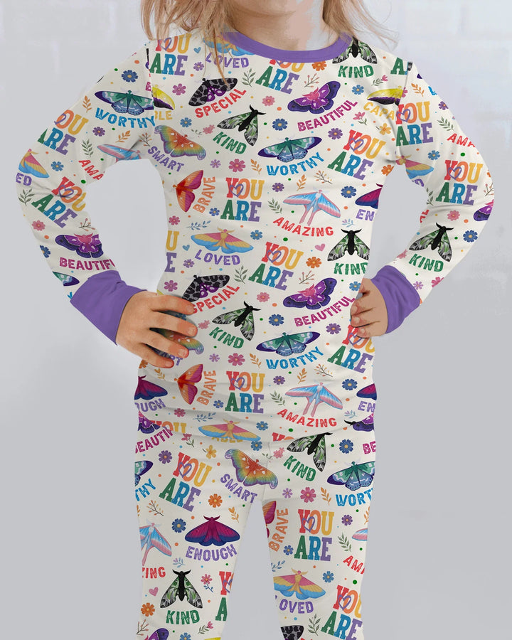 Proud Wings Family Matching Bamboo Two Piece Long Sleeve Pajama Set