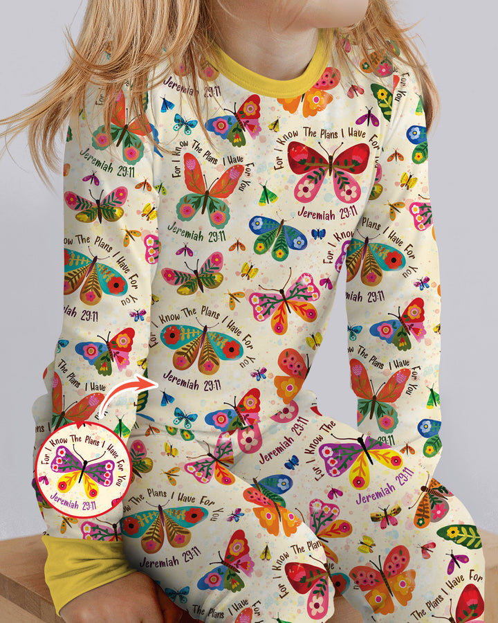 Zweiteiliges Langarm-Pyjama-Set mit Sommerfrüchten