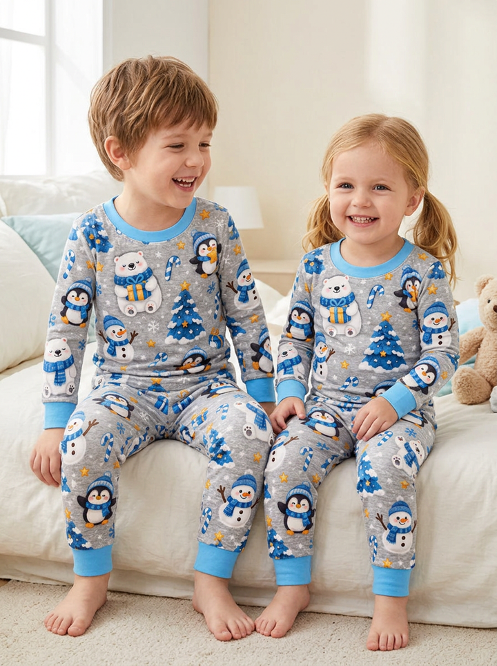 The Blue Beanie Bamboo Two Piece Long Sleeve Pajama Set