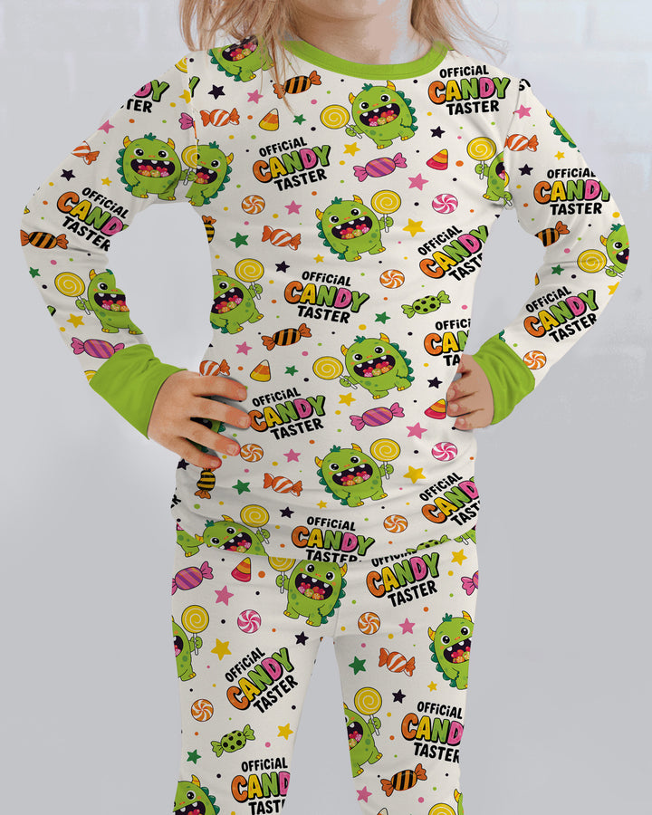 Halloween Official Candy Tester Bamboo Two Piece Long Sleeve Pajama Set