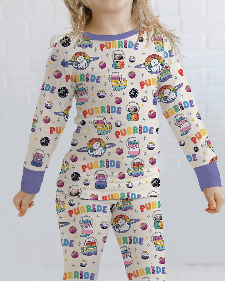 Conjunto de pijama de dos piezas de bambú de manga larga