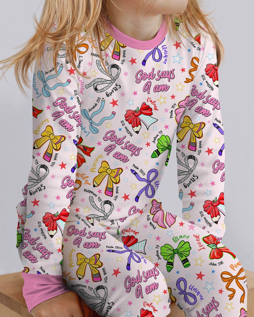 Zweiteiliges Langarm-Pyjama-Set mit Sommerfrüchten