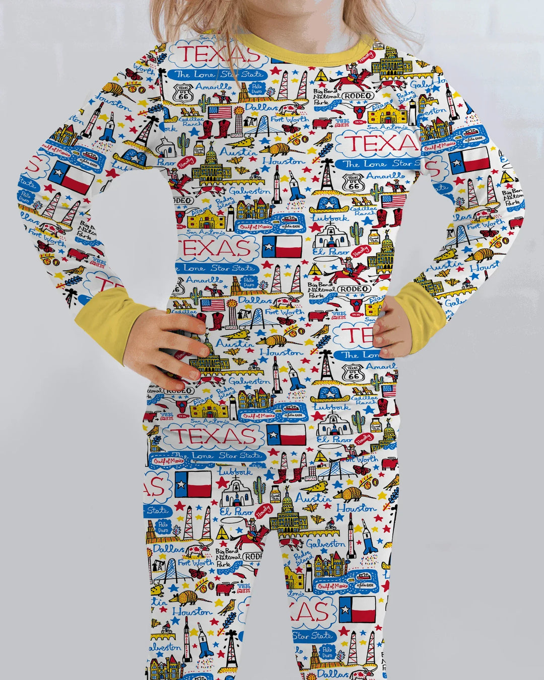 Lone Star State Bamboo Two Piece Long Sleeve Pajama Set