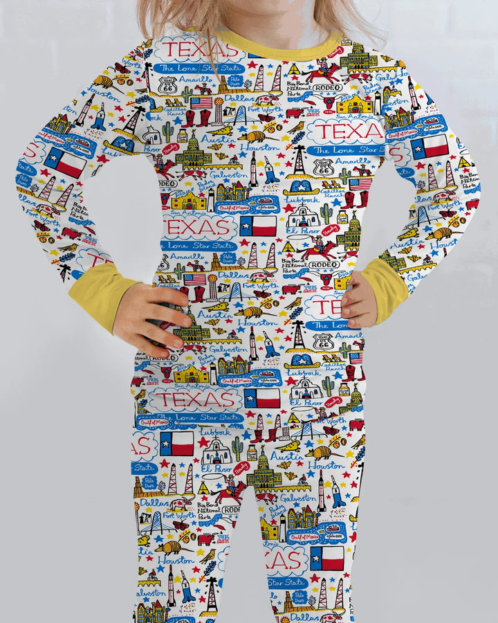 Lone Star State Bamboo Two Piece Long Sleeve Pajama Set