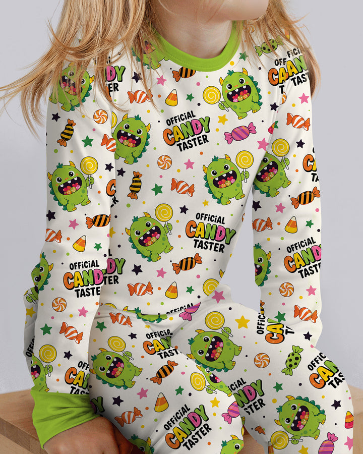 Halloween Official Candy Tester Bamboo Two Piece Long Sleeve Pajama Set