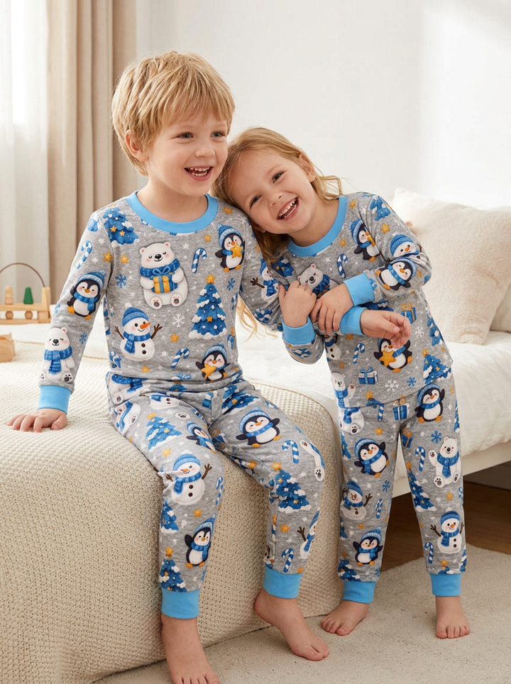 The Blue Beanie Bamboo Two Piece Long Sleeve Pajama Set