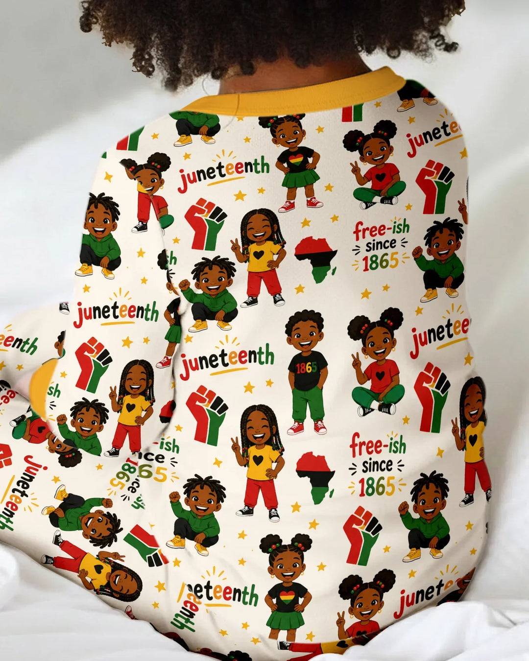 Juneteenth Free-ish Since 1865 Bamboo Two Piece Long Sleeve Pajama Set