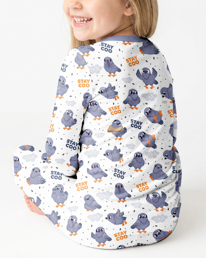 Pigeon Stay Coo Bamboo Two Piece Long Sleeve Pajama Set