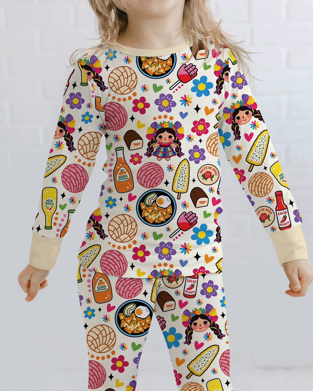 Little Mexican Fiesta Bamboo Two Piece Long Sleeve Pajama Set