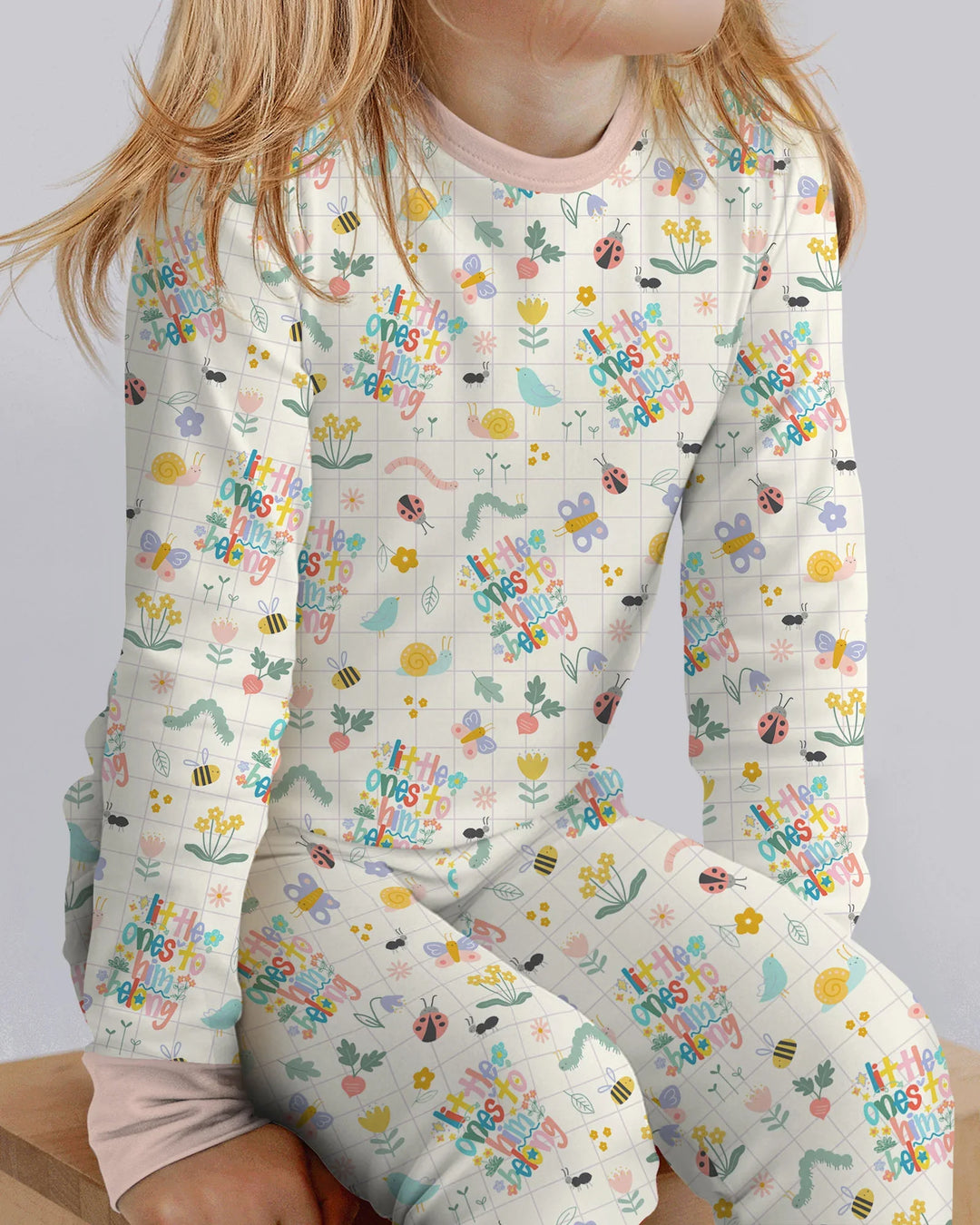 Zweiteiliges Langarm-Pyjama-Set mit Sommerfrüchten