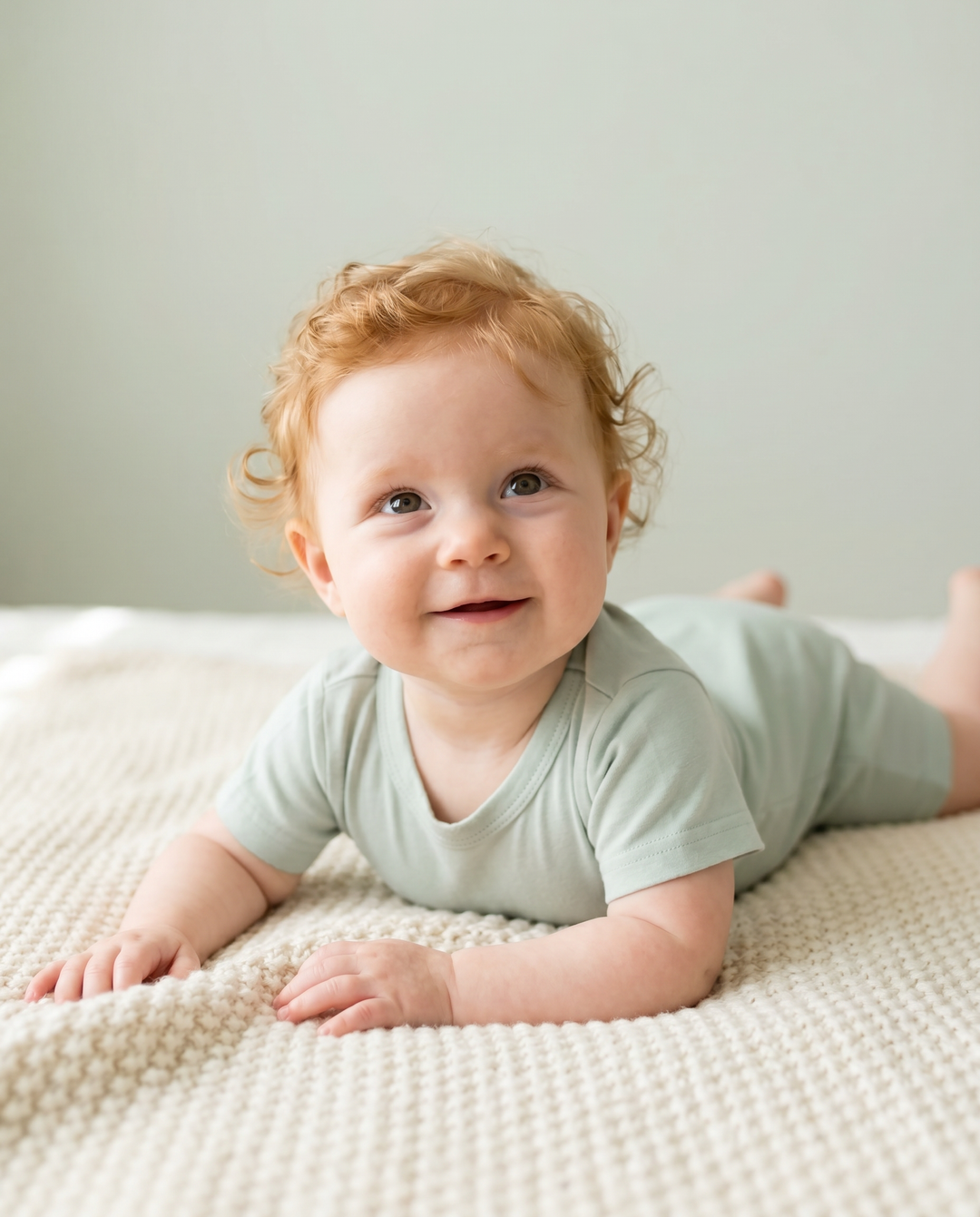 Gerippte Babykleidung mit individuellem Foto - Weich &amp; Skizzenhaft