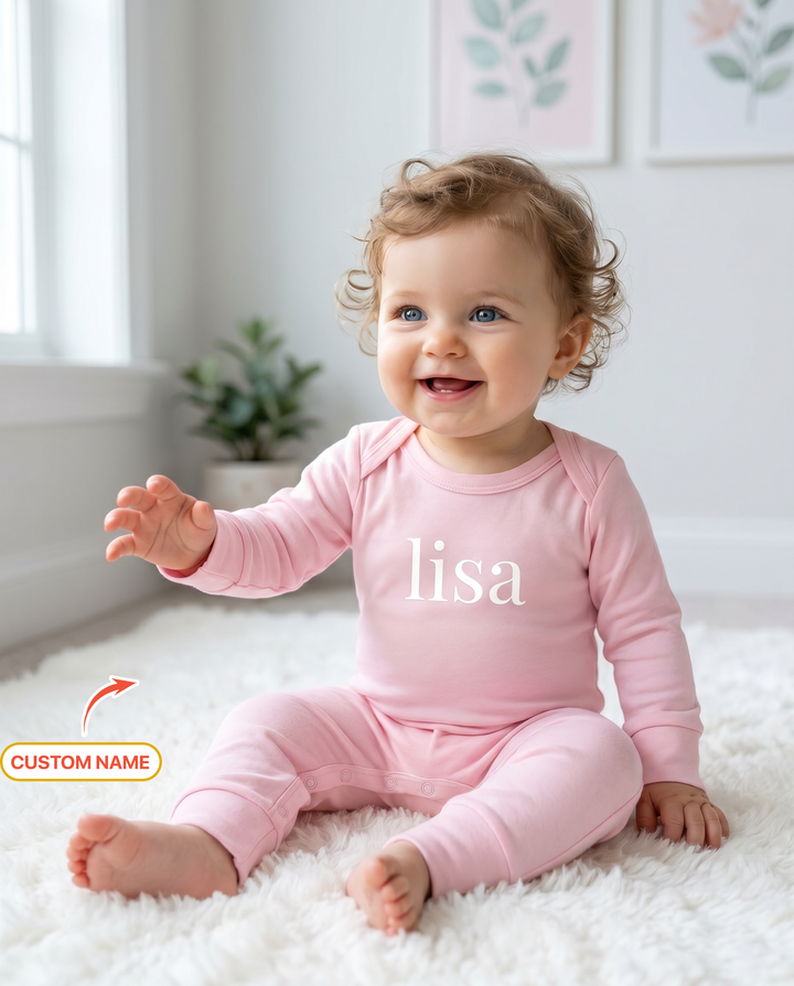 Gerippte Babykleidung mit individuellem Foto - Weich &amp; Skizzenhaft