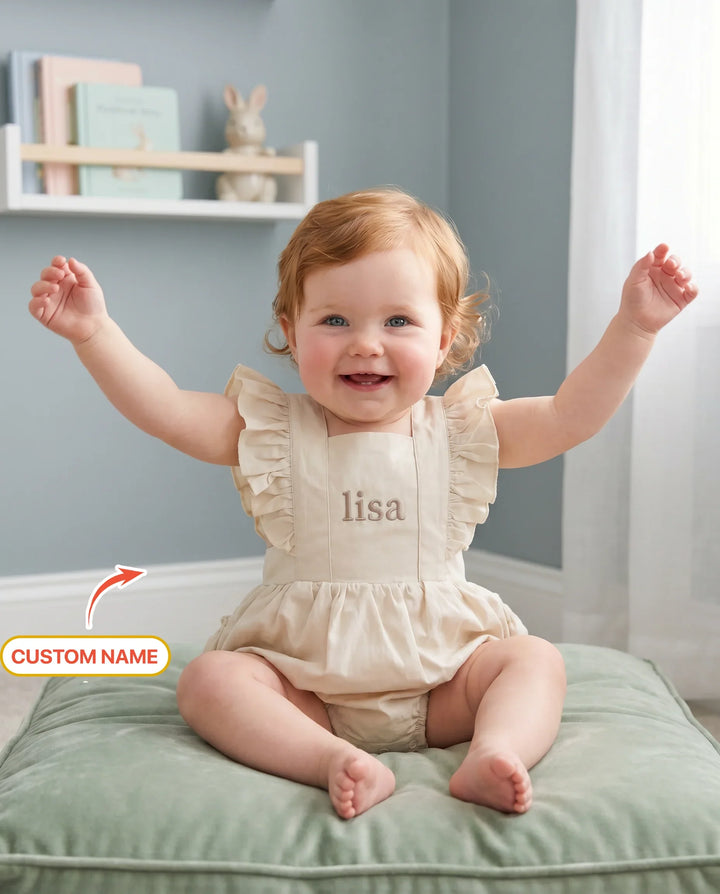 Gerippte Babykleidung mit individuellem Foto - Weich &amp; Skizzenhaft