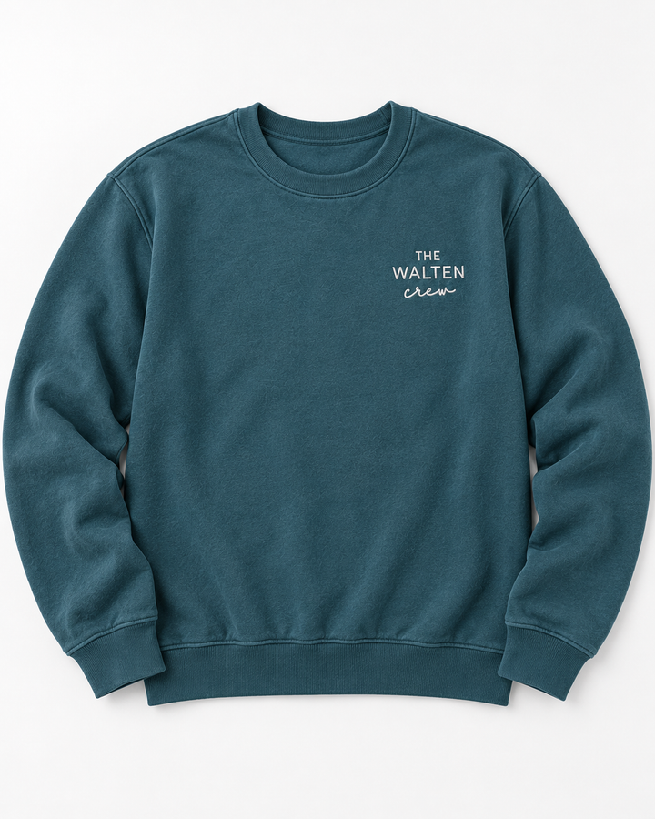 Custom Family Crew Embroidered Bamboo Men Crewneck Sweatshirt
