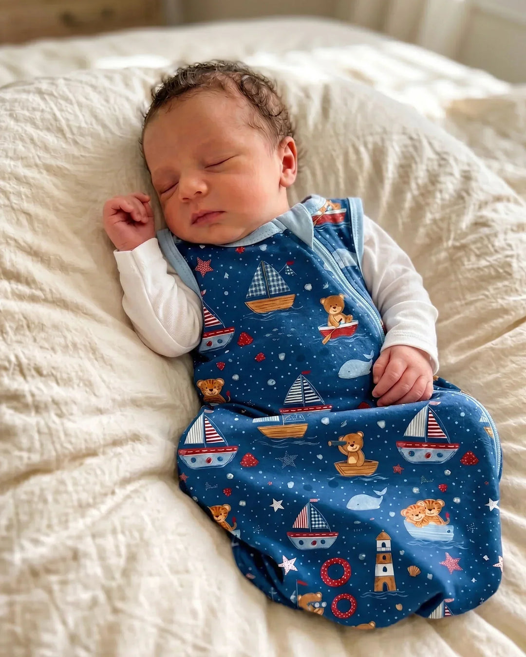 Teddy Bear Boat Bamboo Sleep Bag