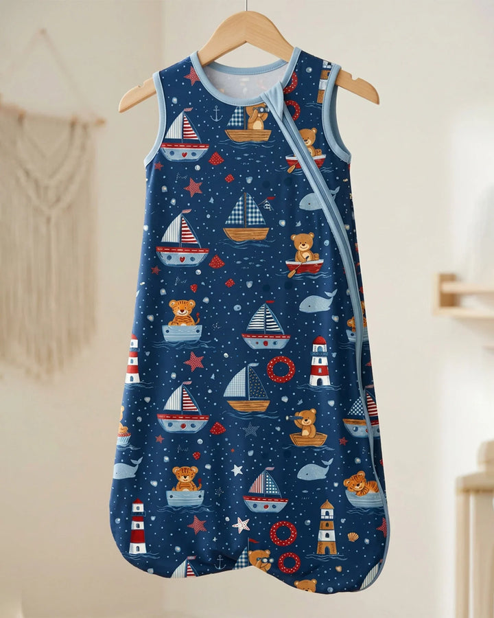 Teddy Bear Boat Bamboo Sleep Bag