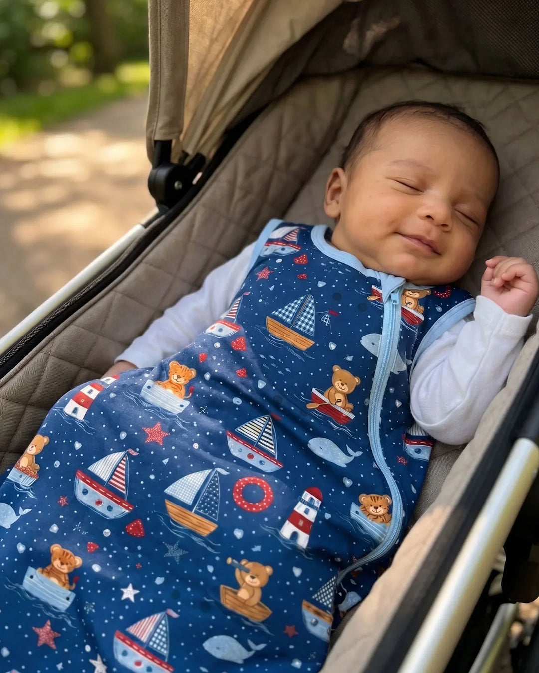 Teddy Bear Boat Bamboo Sleep Bag