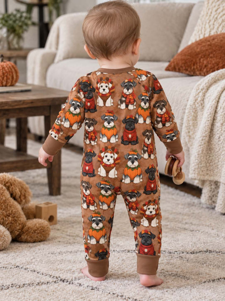 Thanksgiving Schnauzer Pups Bamboo Convertible Zippy