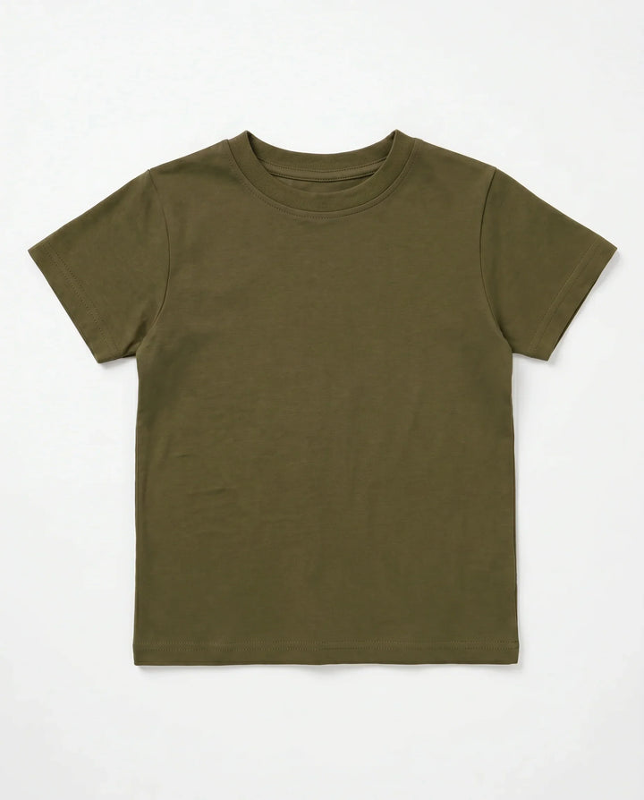 Solid Color Bamboo Crewneck T-Shirt