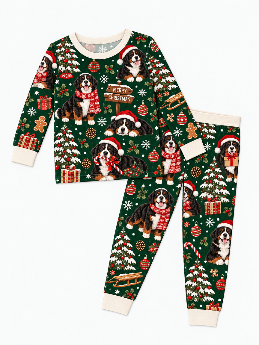 Puppy Carol Bamboo Two Piece Long Sleeve Pajama Set