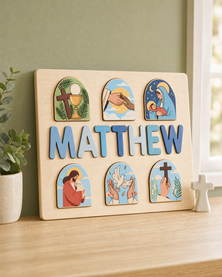 Personalized Jesus & Faith Wooden Puzzle