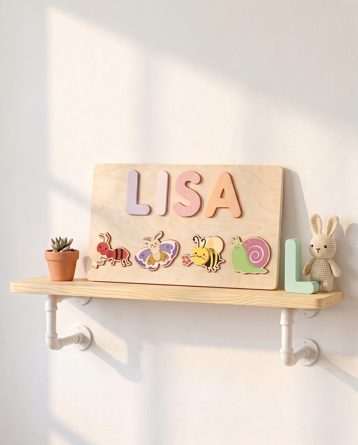 Personalized Bugs & Insects Wooden Puzzle