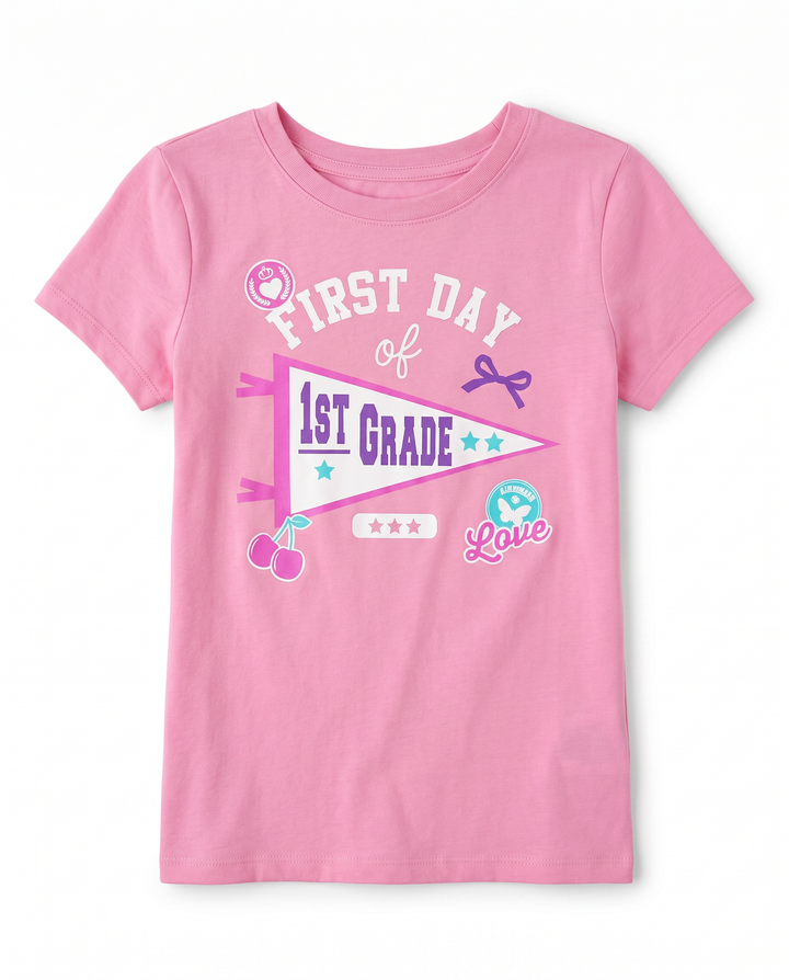 First Day of 1st Grade Bamboo Crewneck T-Shirt