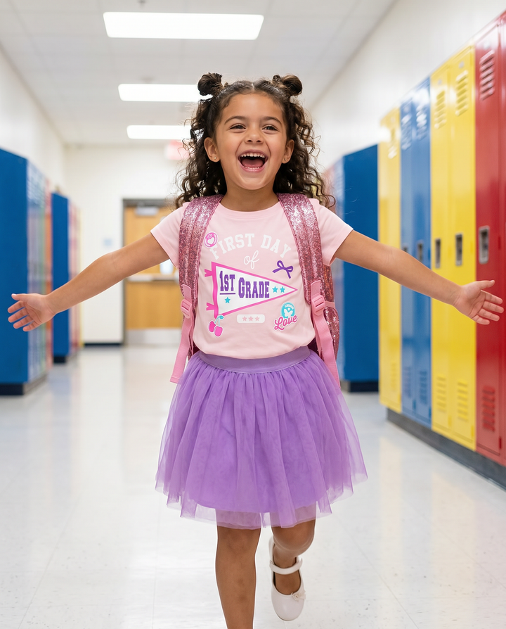 First Day of 1st Grade Bamboo Crewneck T-Shirt